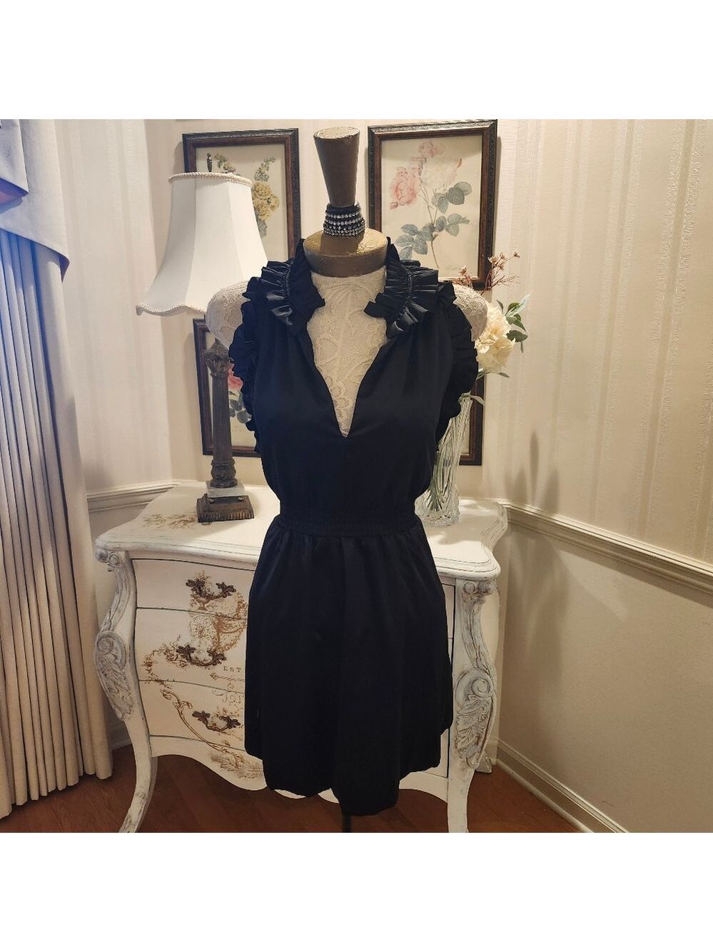 Vintage S Line Gothic Lolita Party Dress M